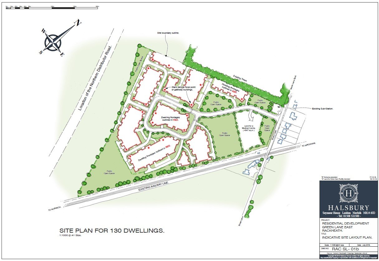 Site Plan for Green Lane East development