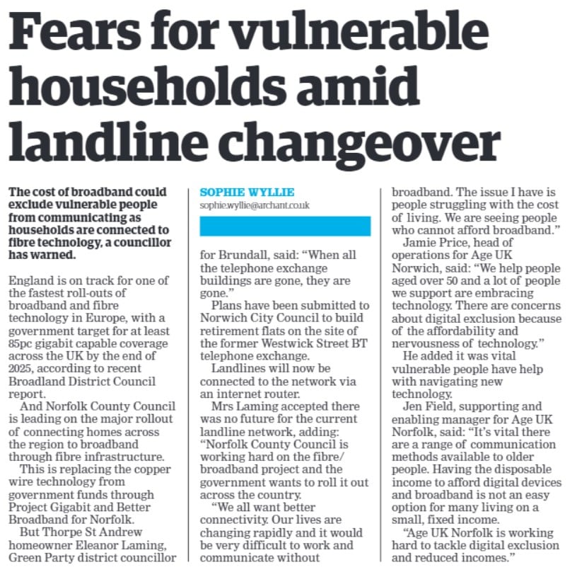 landline changeover fears